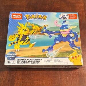 MEGA Construx Pokemon GRENINJA vs. ELECTABUZZ New RETIRED RARE MCX Sealed